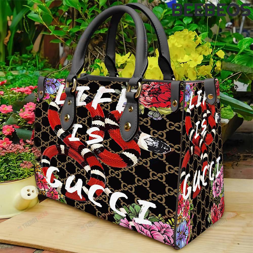 Life is Gucci Snake Leather Handbag