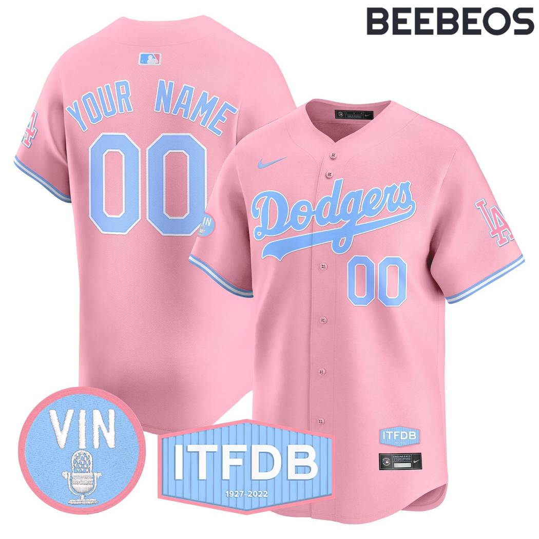 Los Angeles Dodgers Vin ITFDB Bubblegum Baseball Jersey