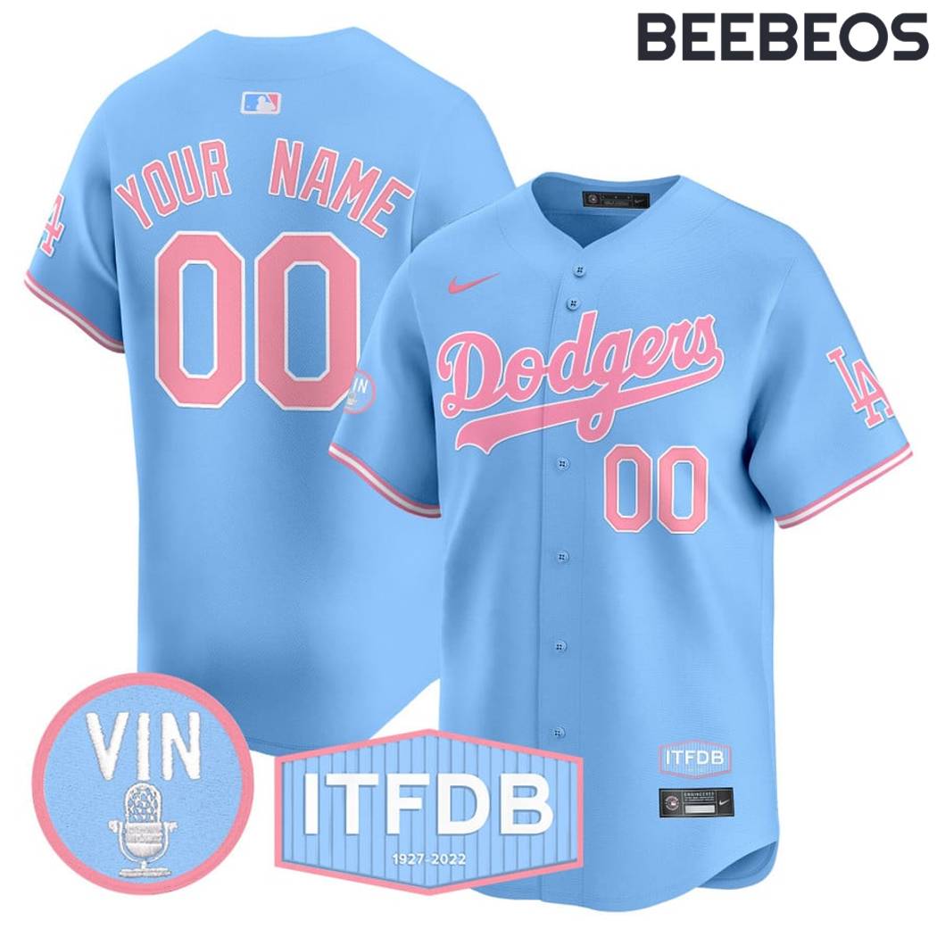 Los Angeles Dodgers Vin ITFDB Bubblegum Baseball Jersey