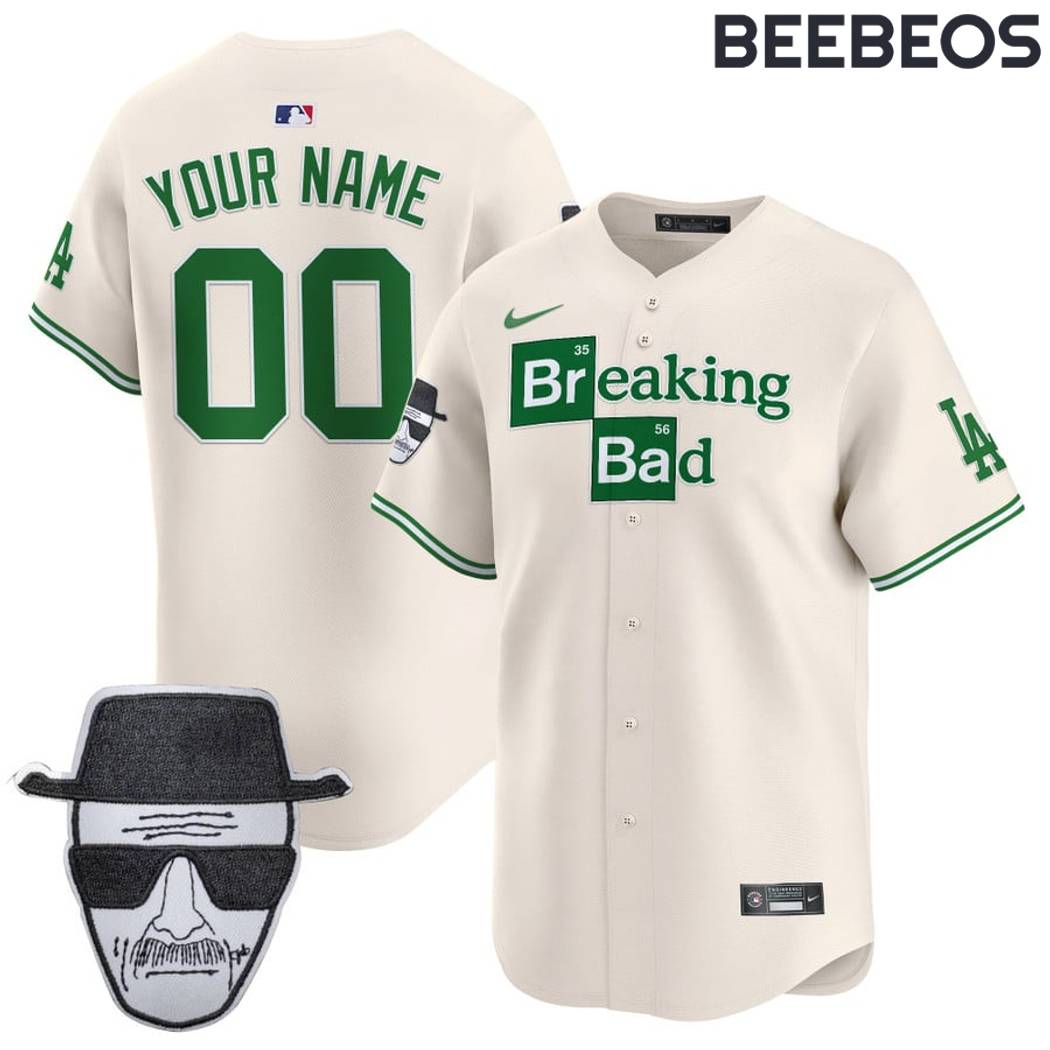 Los Angeles Dodgers x Breaking Bad Walter White Baseball Jersey