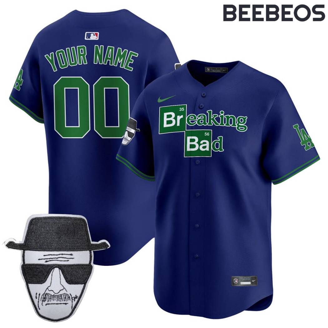 Los Angeles Dodgers x Breaking Bad Walter White Baseball Jersey