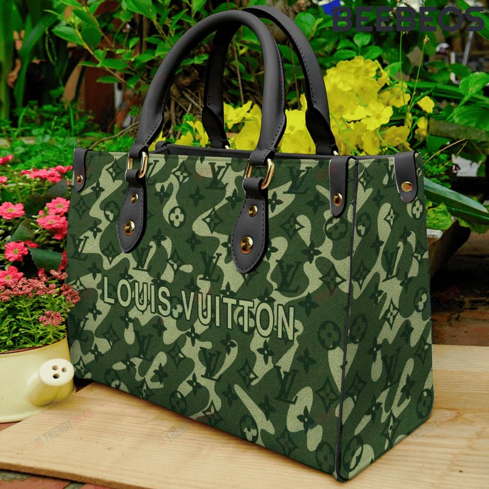 Louis Vuitton Green Pattern Leather Handbag