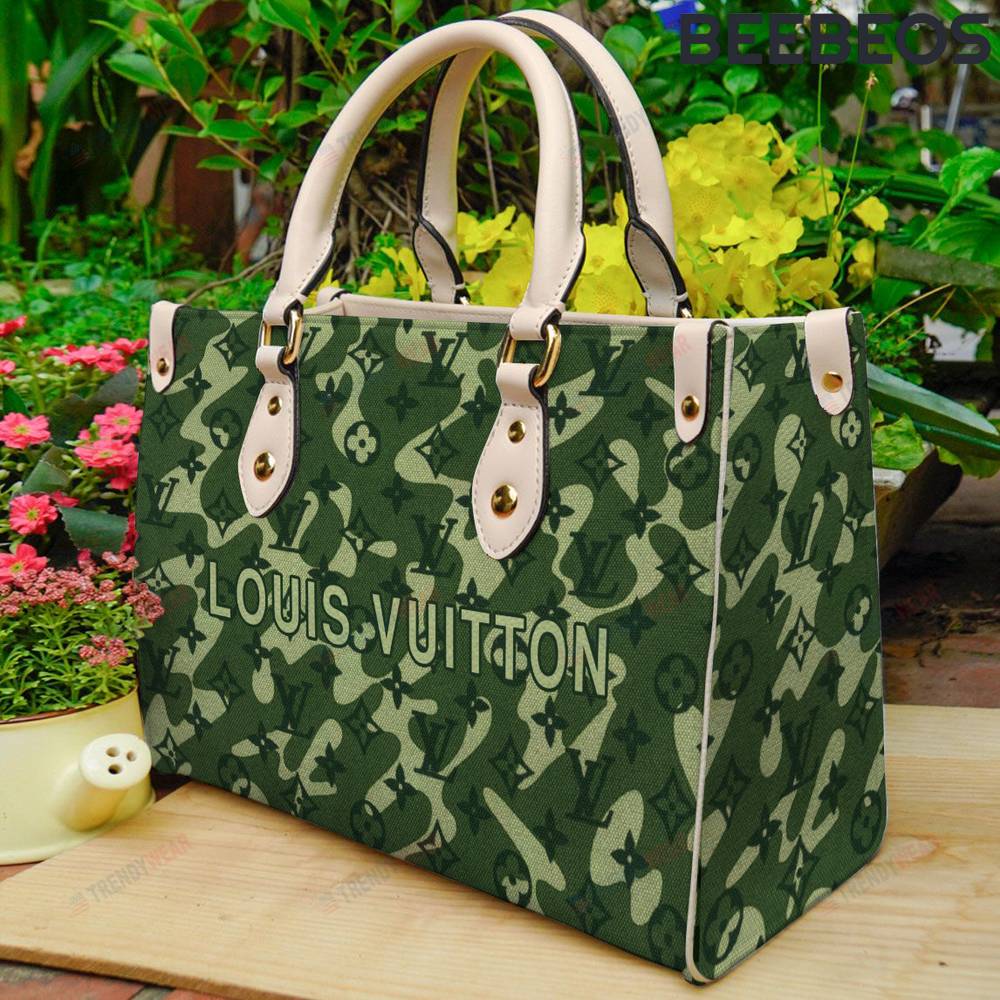 Louis Vuitton Green Pattern Leather Handbag