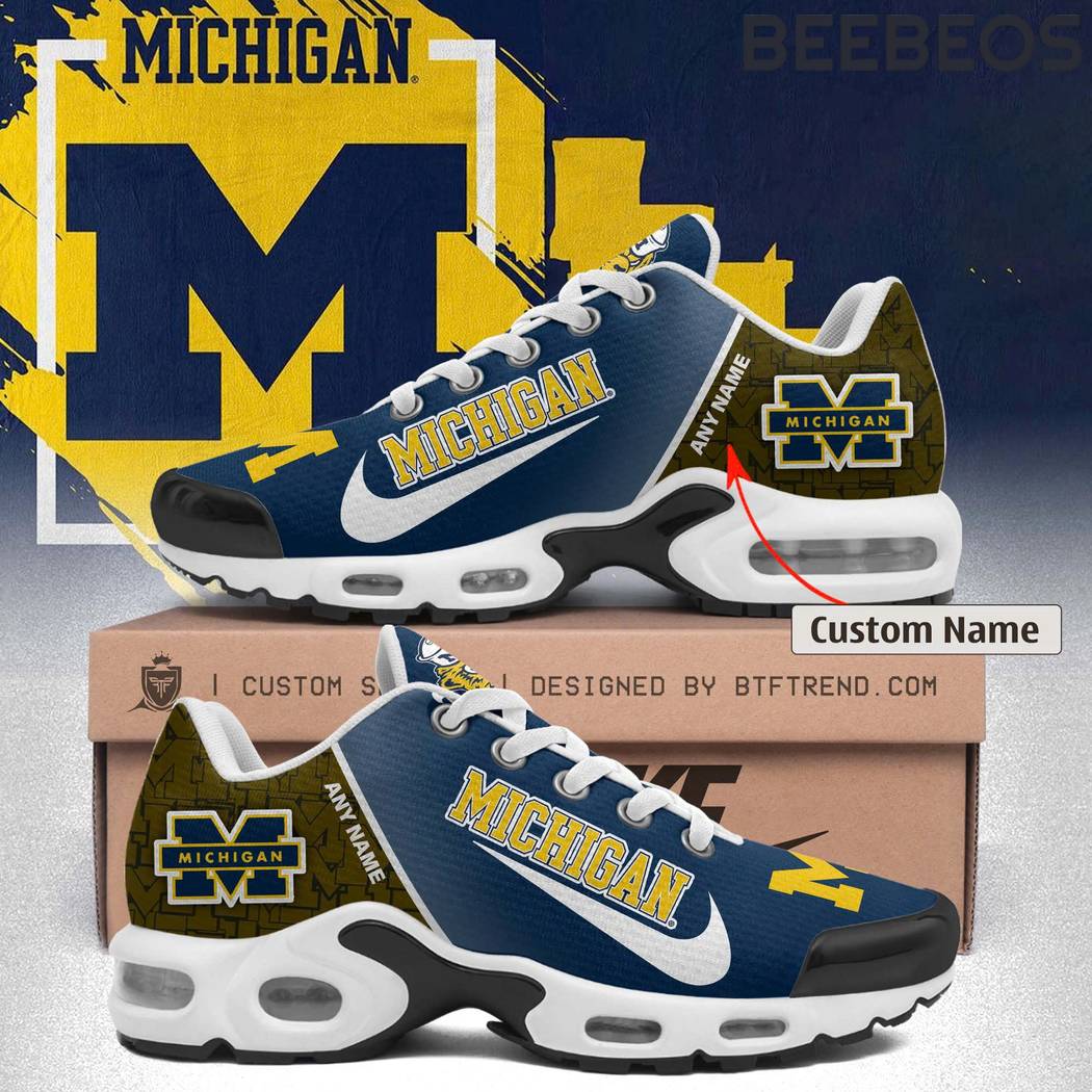 Michigan Wolverine Personalized Air Max Shoes