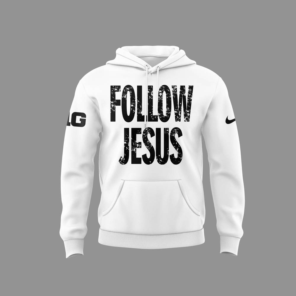 Ohio State Follow Jesus x Nike White Hoodie Pants Cap