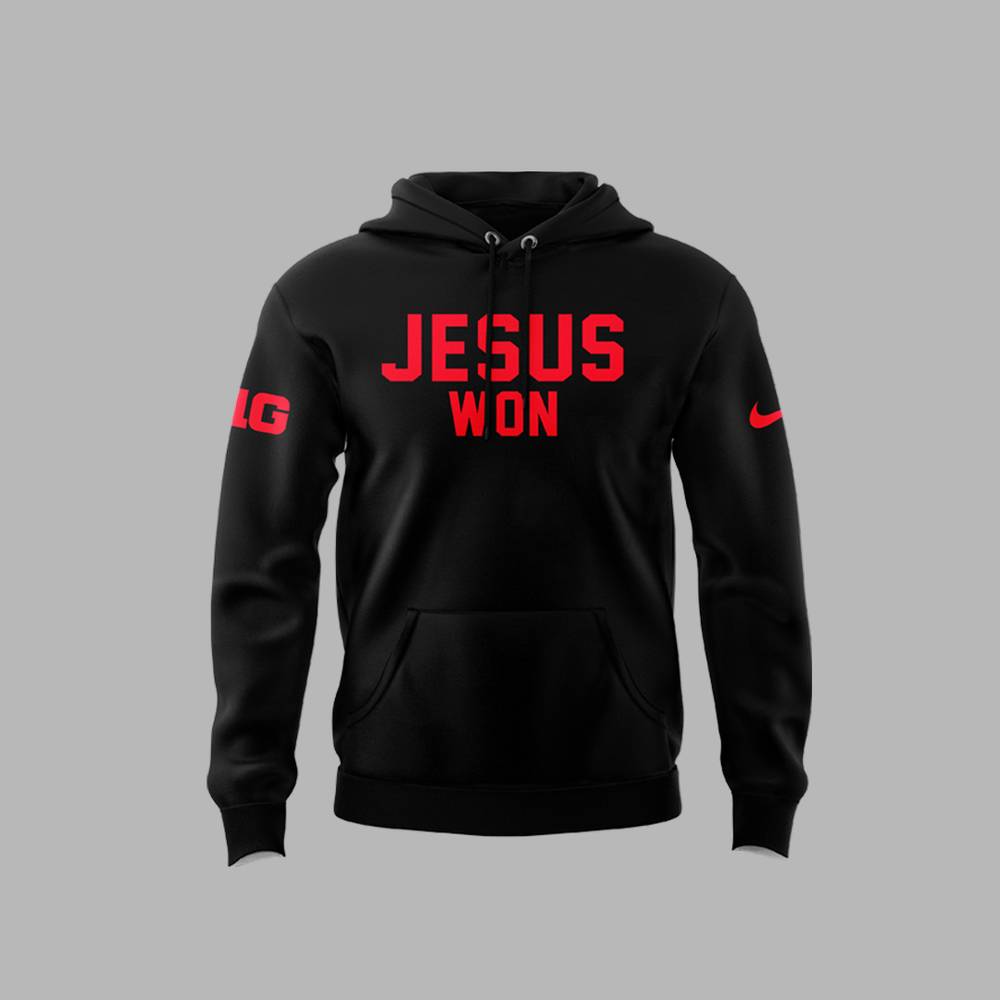 Ohio State JESUS WON 2024 Black Hoodie Pants Cap