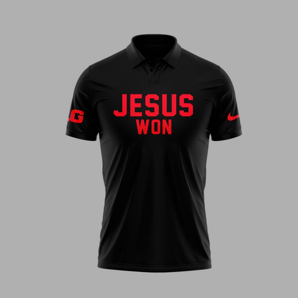 Ohio State JESUS WON 2024 Black Polo Shirt