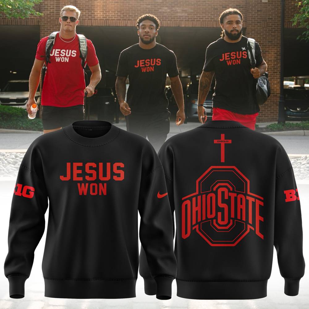 Ohio State JESUS WON 2024 Black Sweatshirt