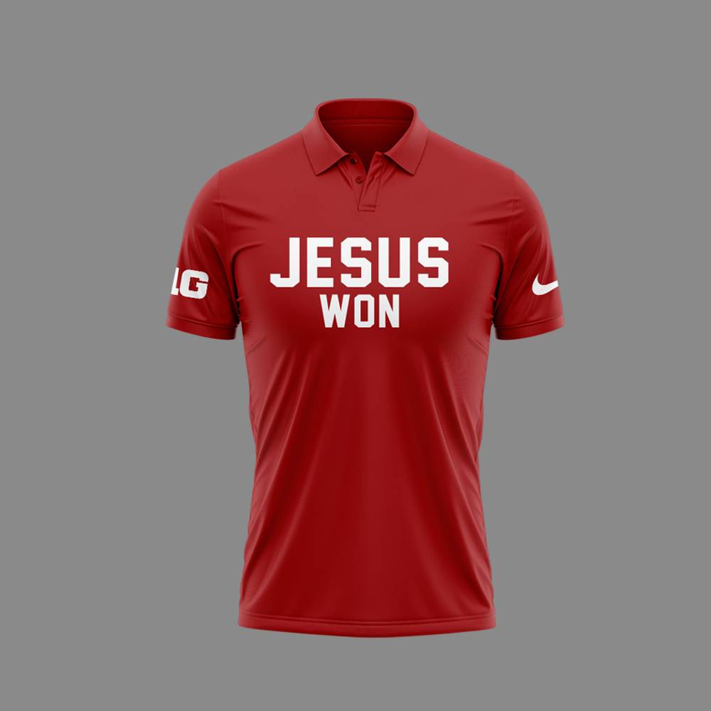 Ohio State JESUS WON 2024 Red Polo Shirt