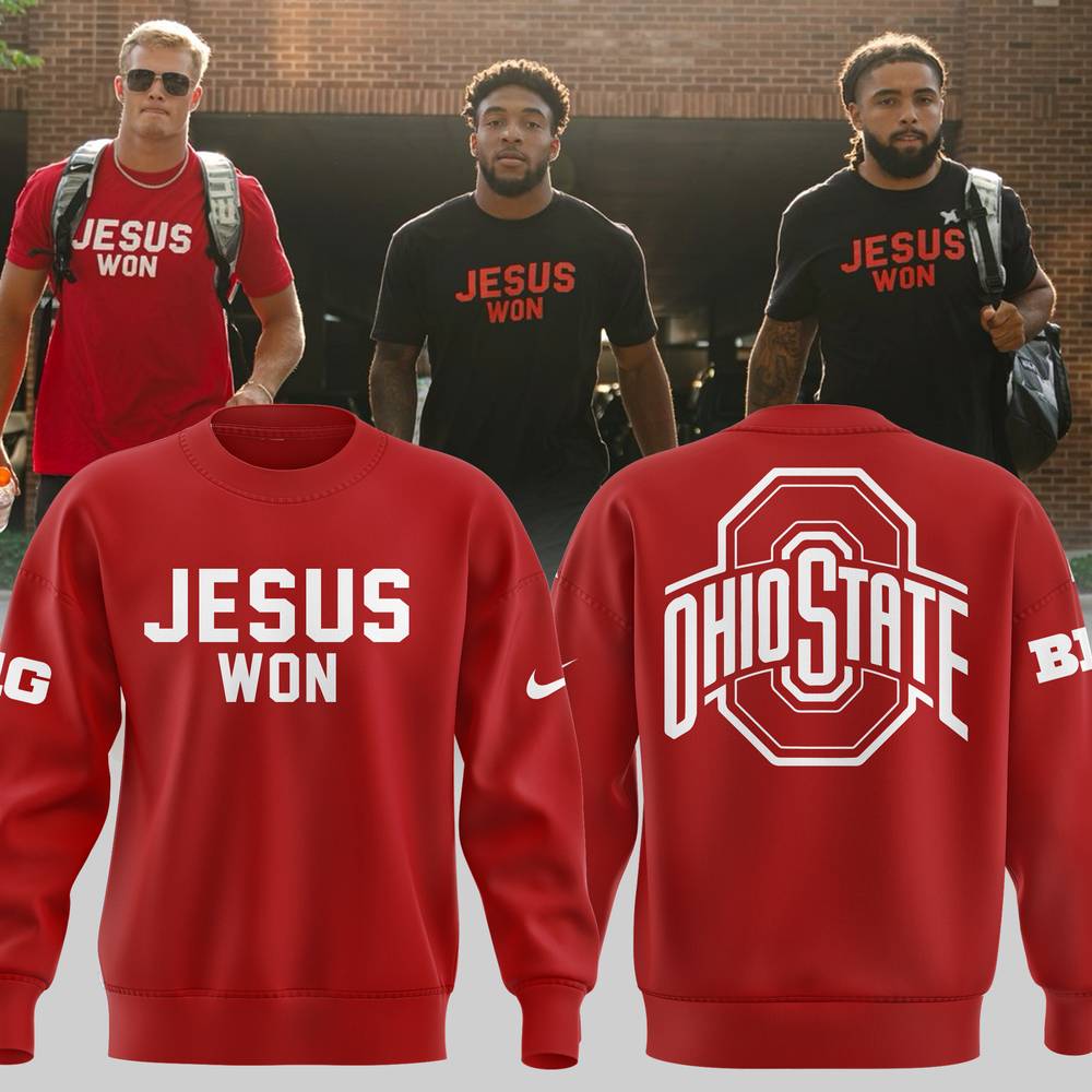 Ohio State JESUS WON 2024 Red Sweatshirt