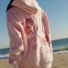 Pink Palm Puff To “Live For the Hope of it All” Hoodie Purple