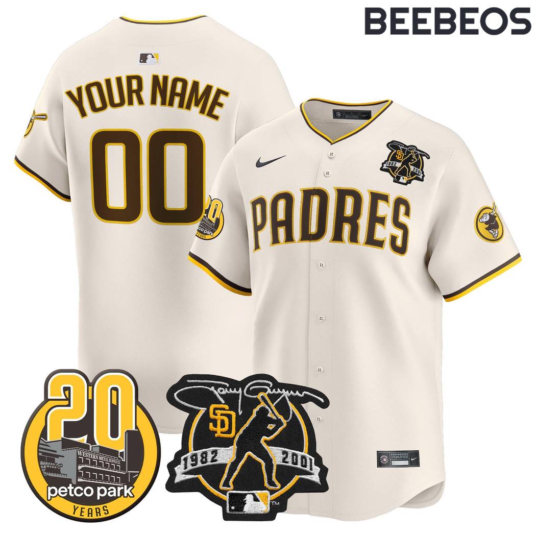 San Diego Padres Tony Gwynn Petco Park 20th Baseball Jersey