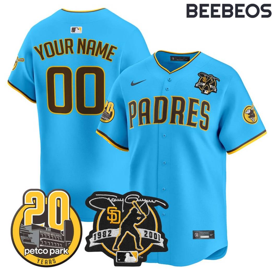 San Diego Padres Tony Gwynn Petco Park 20th Baseball Jersey