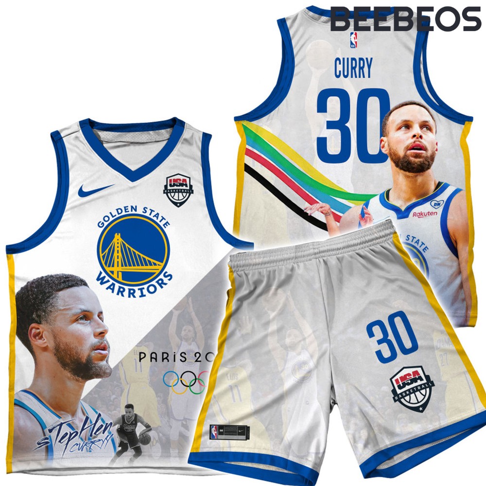 Stephen Curry Golden State Warriors Paris 2024 Basketball Jersey Shorts