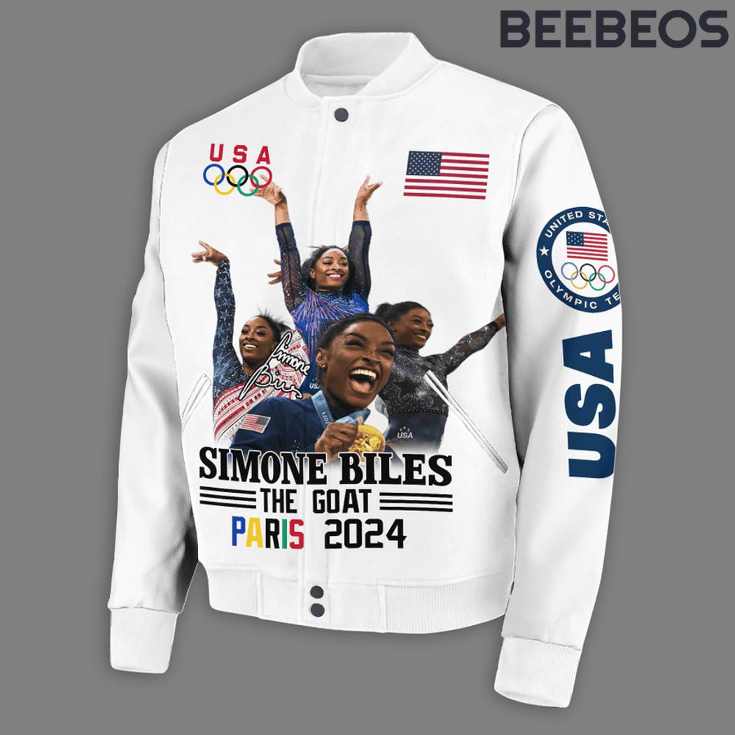 USA Gymnastics Simone Biles The GOAT Olympic Baseball Jacket