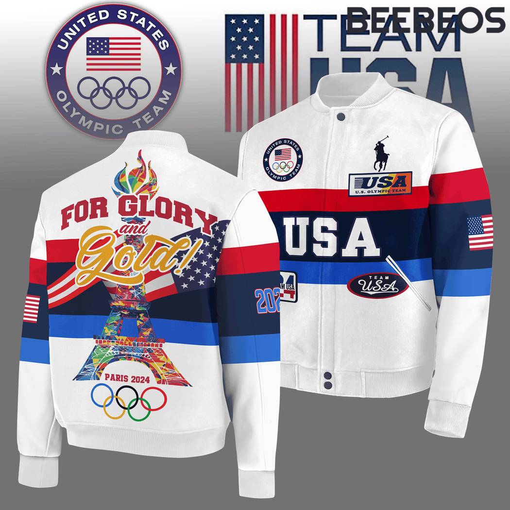 USA Olympic Team For Glory and Gold Baseball Jacket