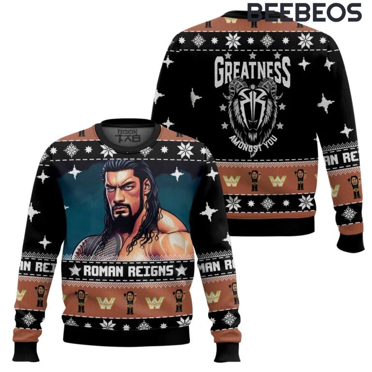 Roman Reigns WWE Greatest Amongst You Ugly Sweater