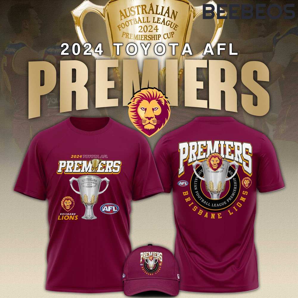 AFL Brisbane Lions 2024 Premiers T-Shirt