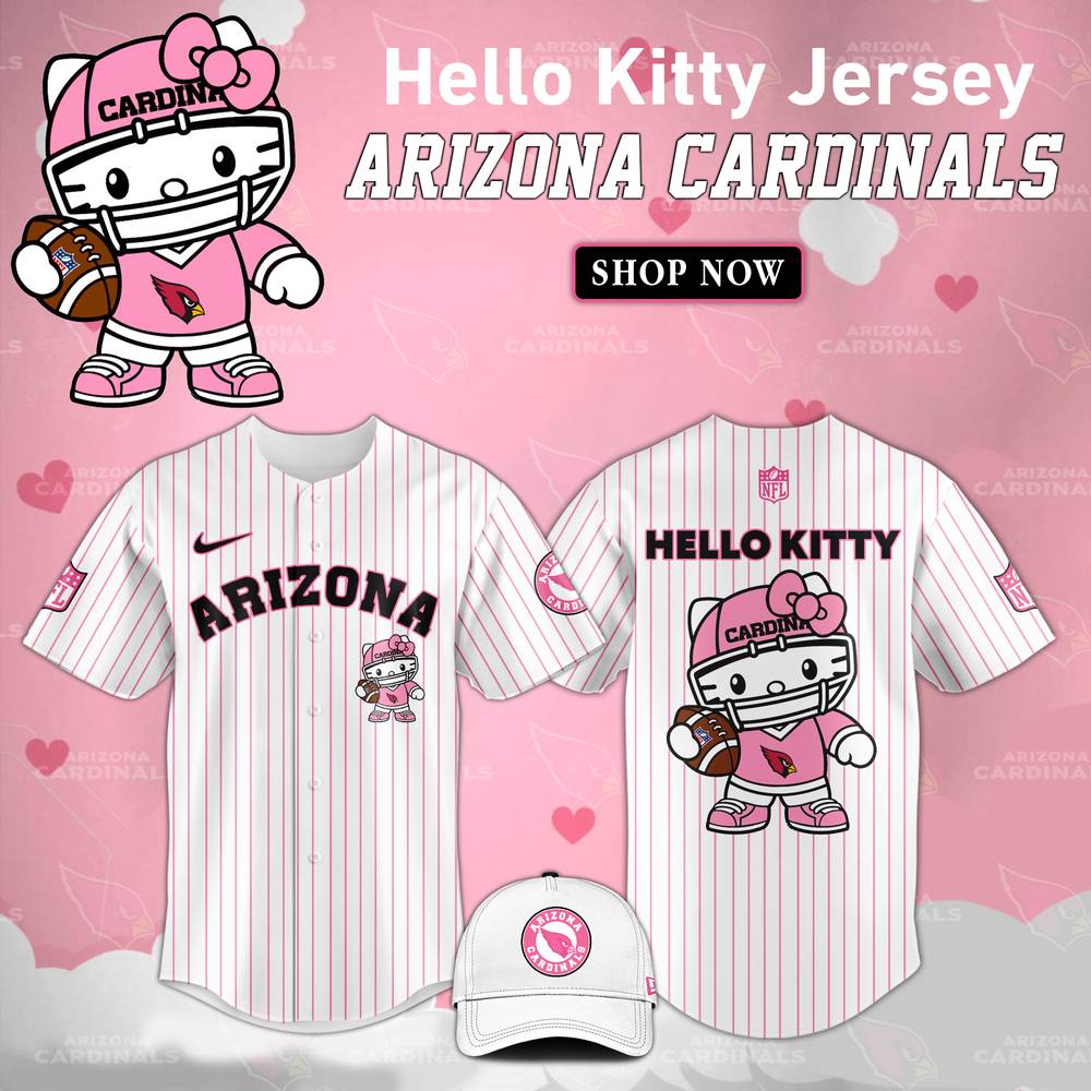 Arizona Cardinals NFL Hello Kitty Stripes Jersey