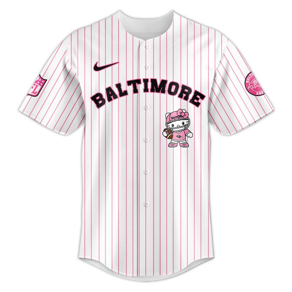 Baltimore Ravens NFL Hello Kitty Stripes Jersey