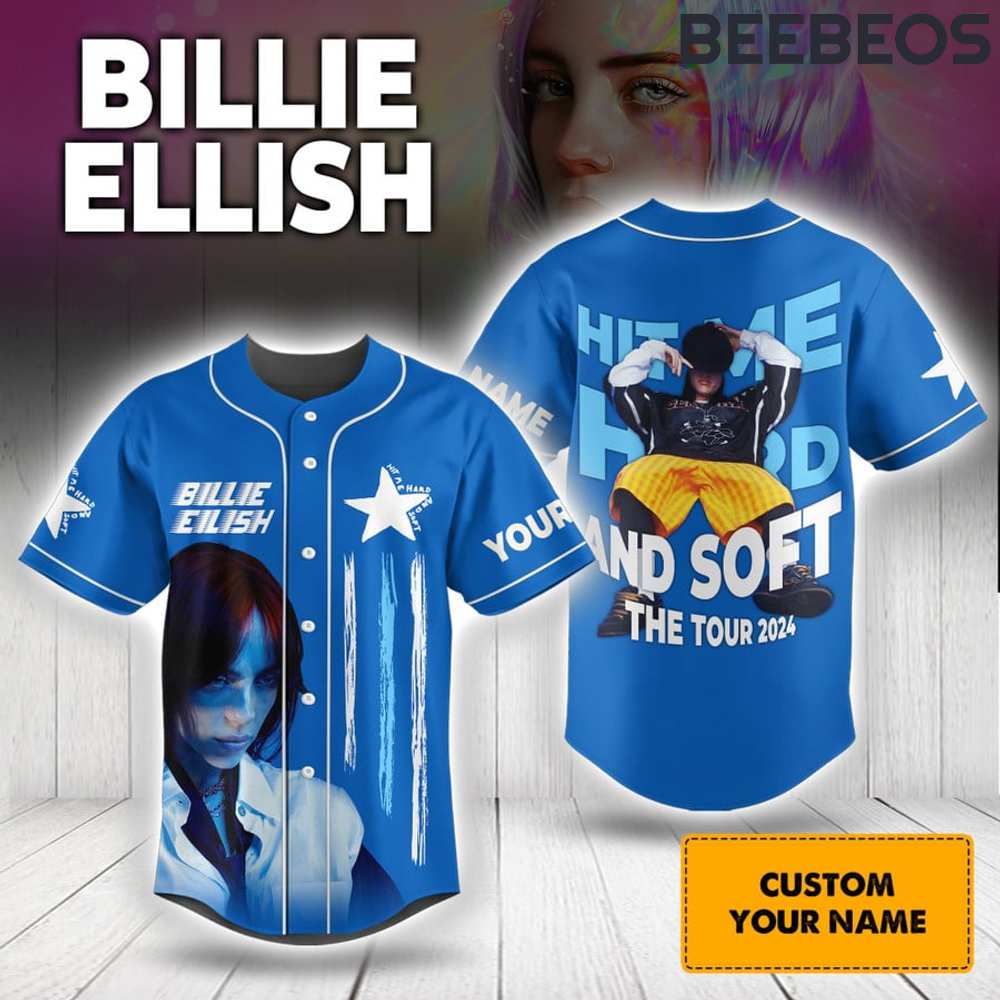 Billie Eilish The Tour 2024 Blue Jersey