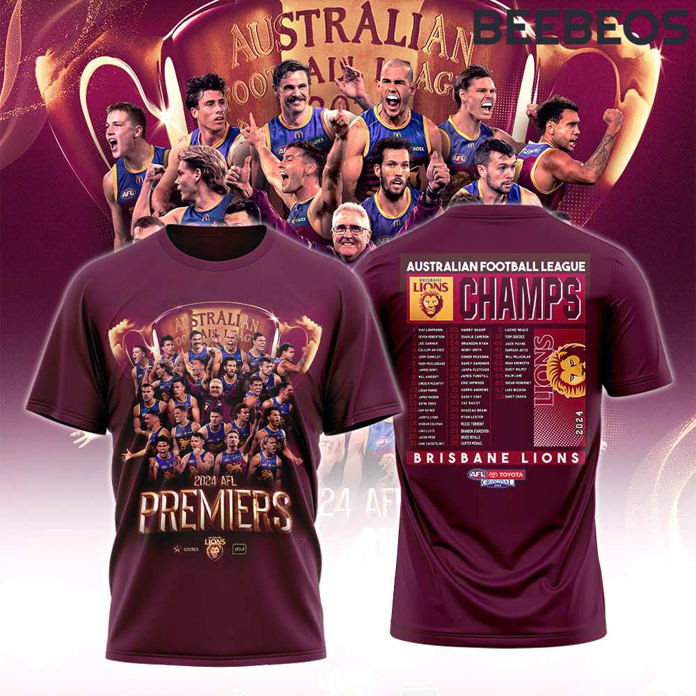 Brisbane Lions 2024 AFL Champs T-Shirt