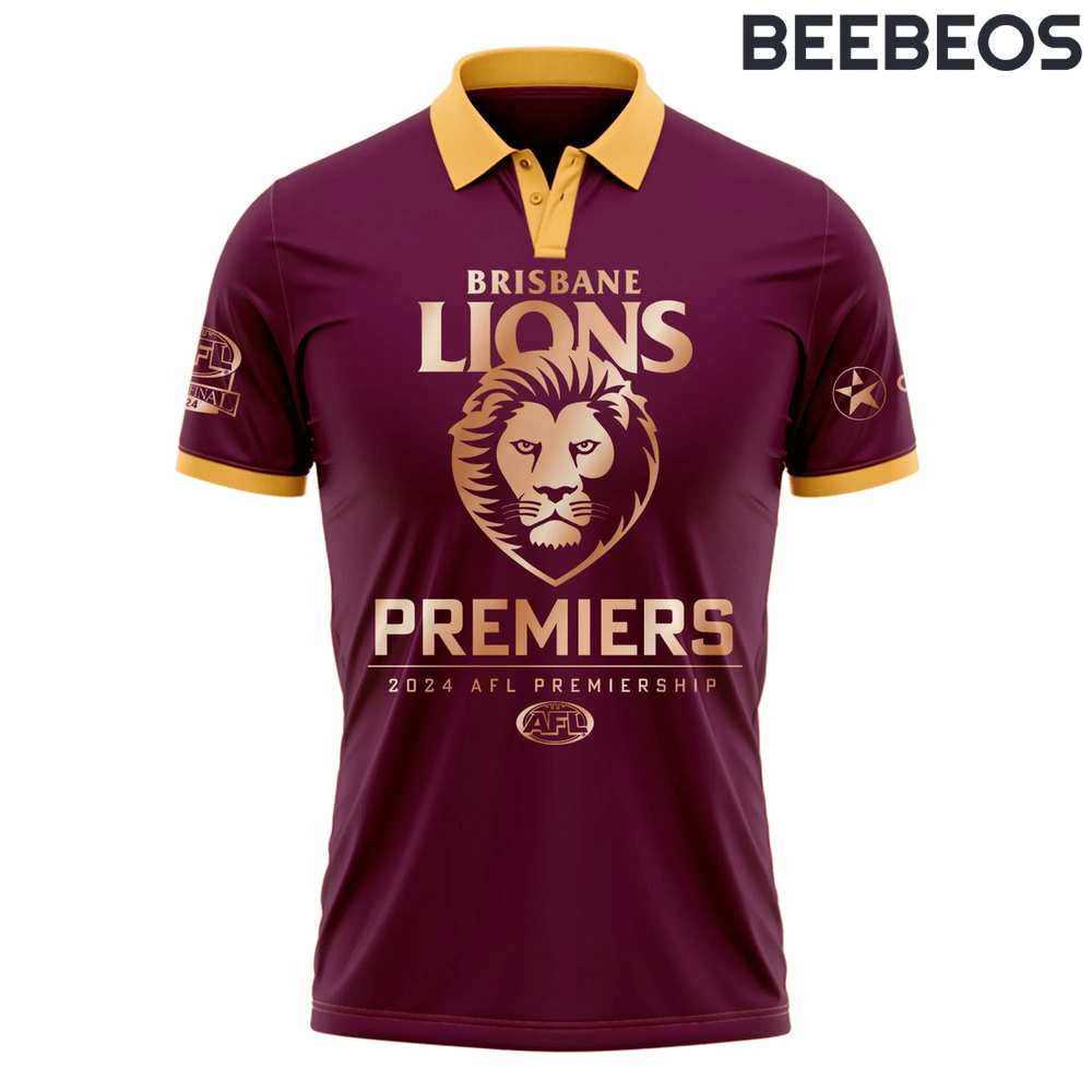 Brisbane Lions 2024 AFL Final PREMIERS Polo Shirt