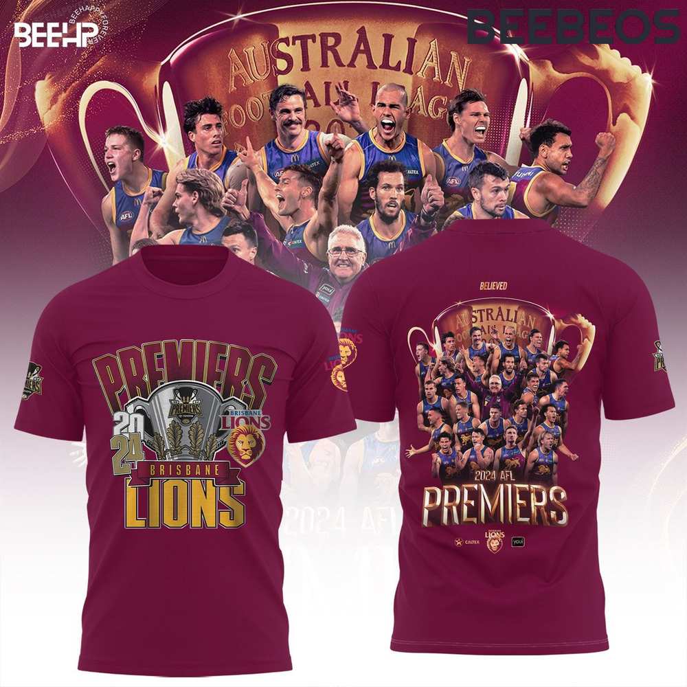 Brisbane Lions 2024 AFL Final PREMIERS T-Shirt