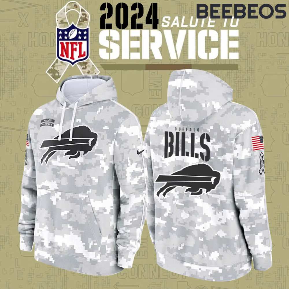 Buffalo Bills Arctic Camo 2024 Salute to Service Hoodie