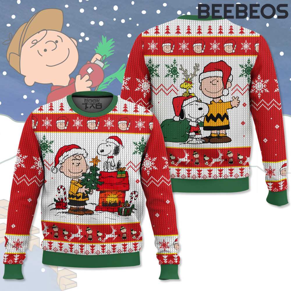 Charlie Brown and Snoopy Ugly Christmas Sweater