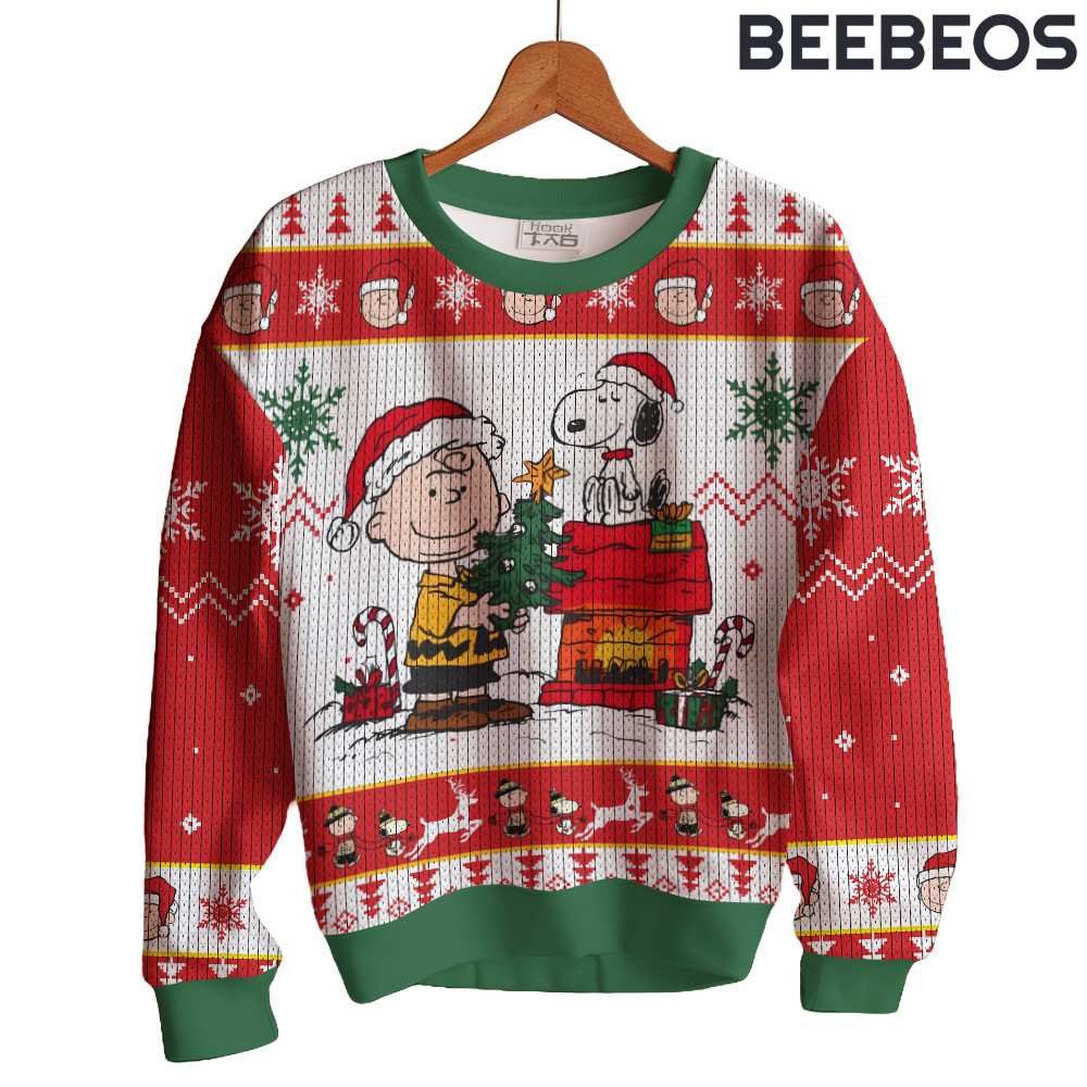 Charlie Brown and Snoopy Ugly Christmas Sweater