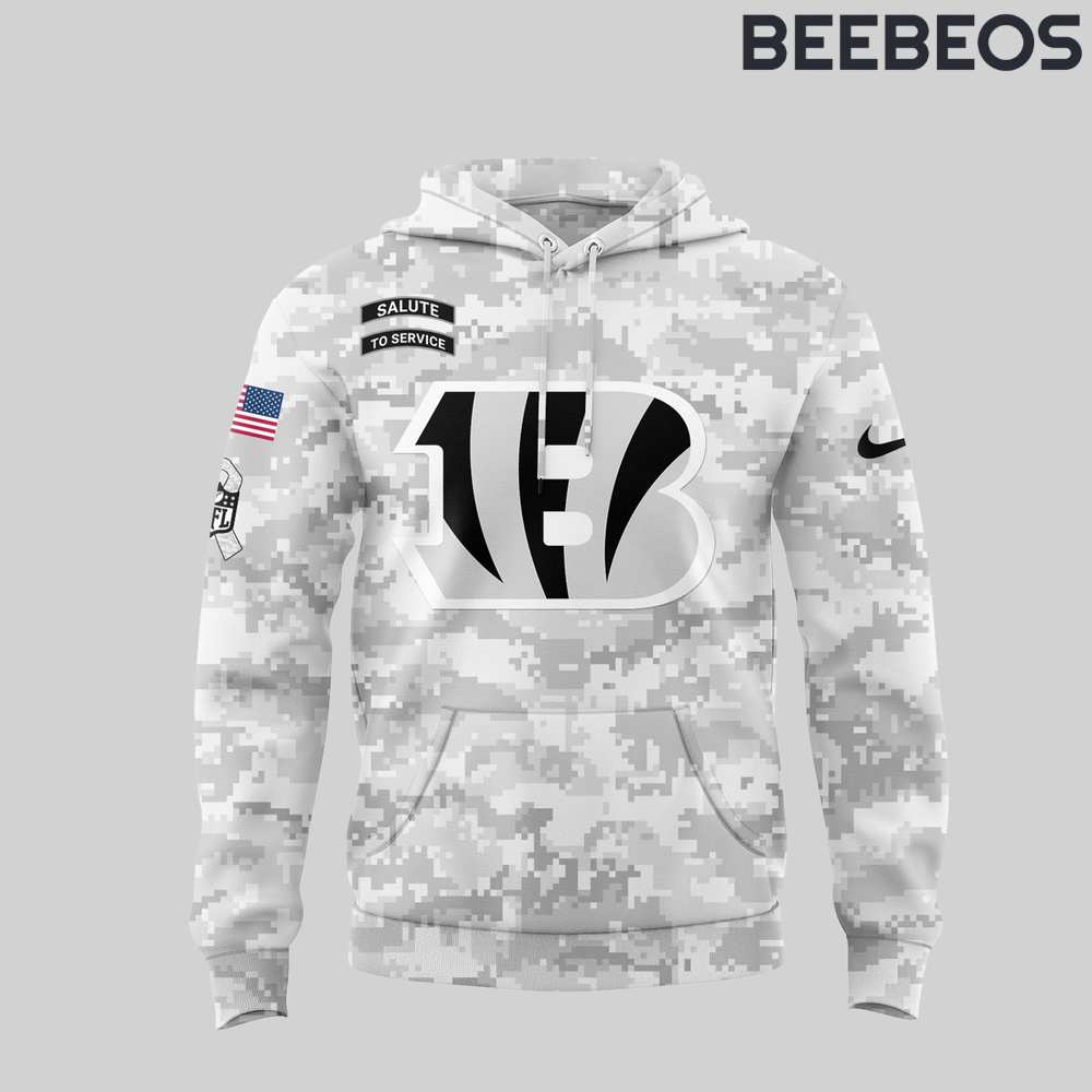 Cincinnati Bengals 2024 Salute to Service Camo Hoodie