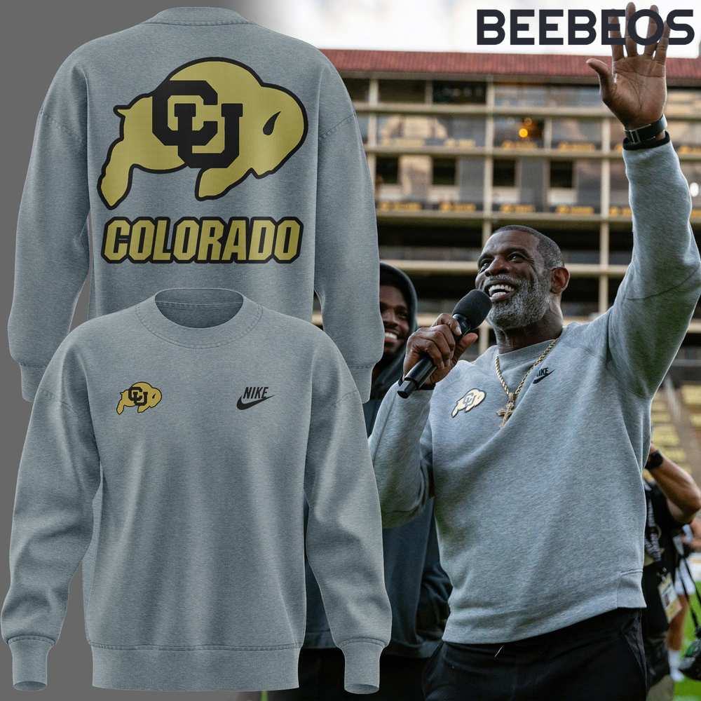 Coach Prime Colorado Buffaloes Football Grey Sweatshirt