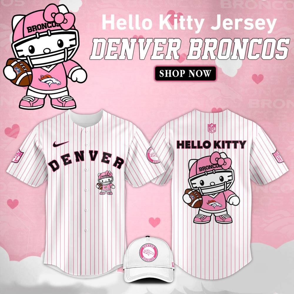 Denver Broncos NFL Hello Kitty Stripes Jersey