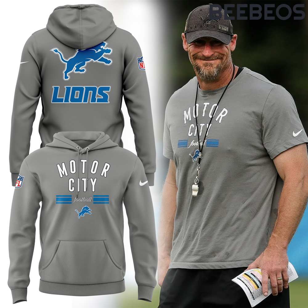 Detroit Lions Motor City Grey Hoodie