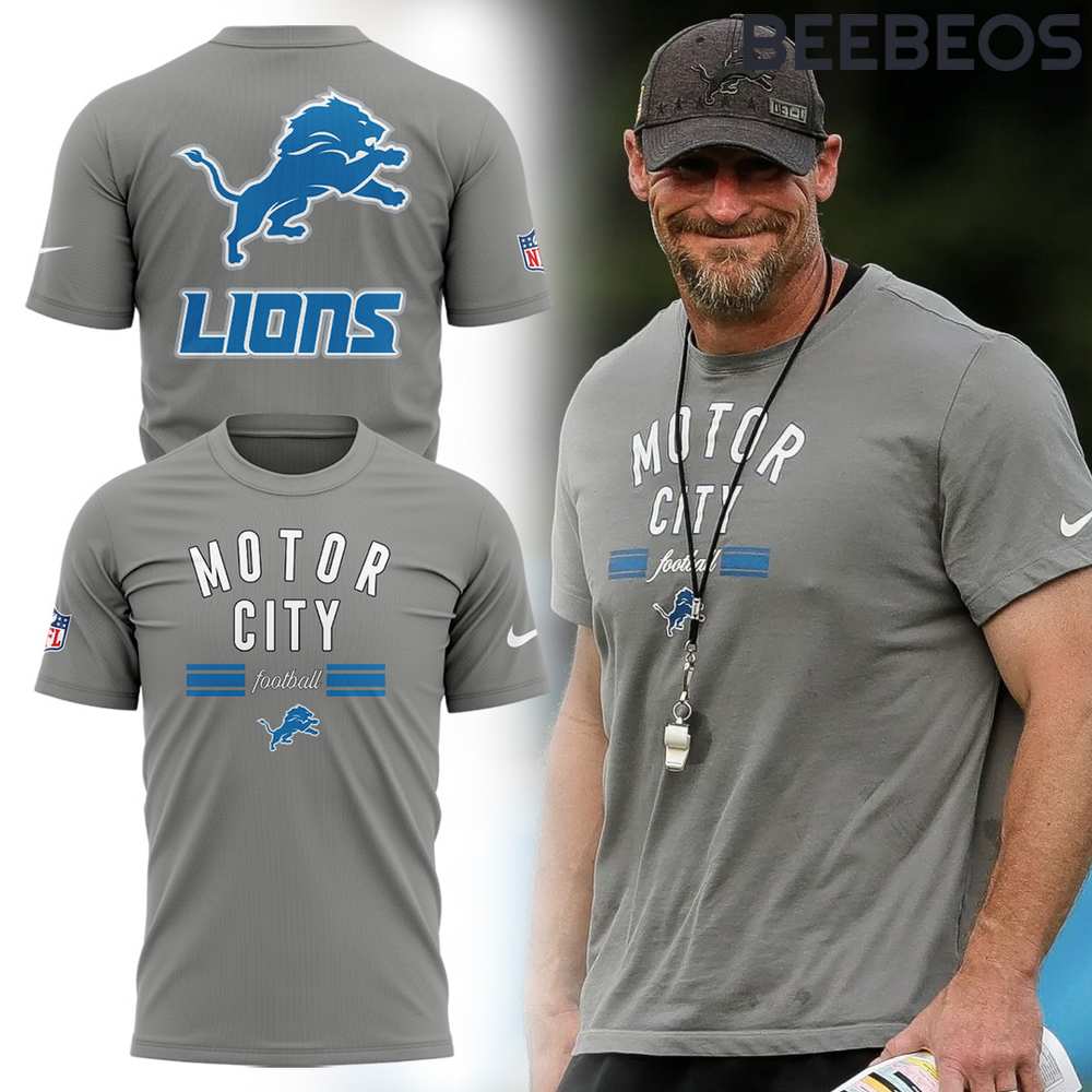 Detroit Lions Motor City Grey Tee