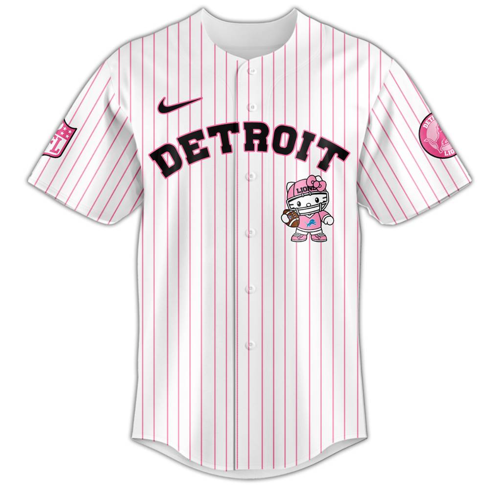 Detroit Lions NFL Hello Kitty Stripes Jersey