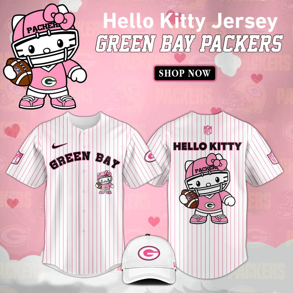 Green Bay Packers NFL Hello Kitty Stripes Jersey