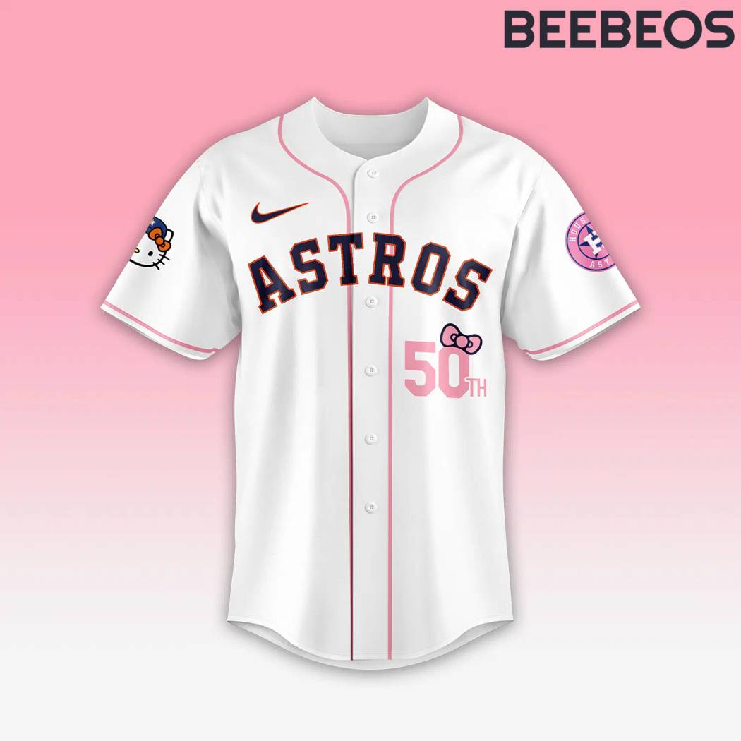 Houston Astros x Hello Kitty Night 50th Anniversary Baseball Jersey