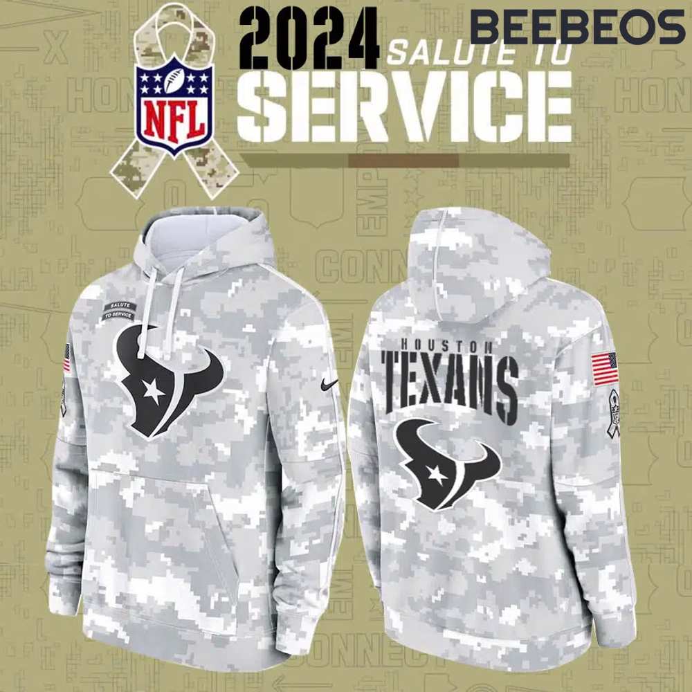 Houston Texans Arctic Camo 2024 Salute to Service Hoodie