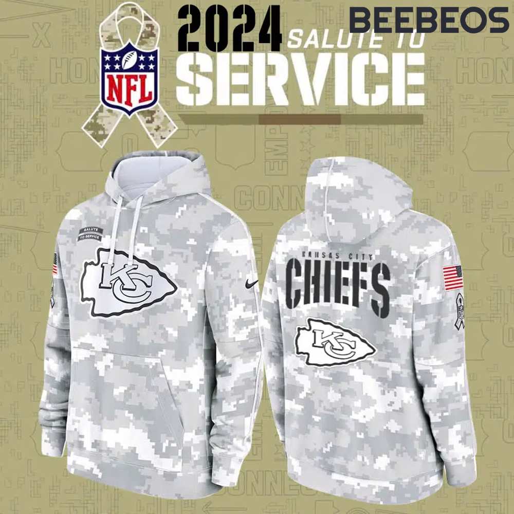 Kansas City Chiefs Arctic Camo 2024 Salute to Service Hoodie