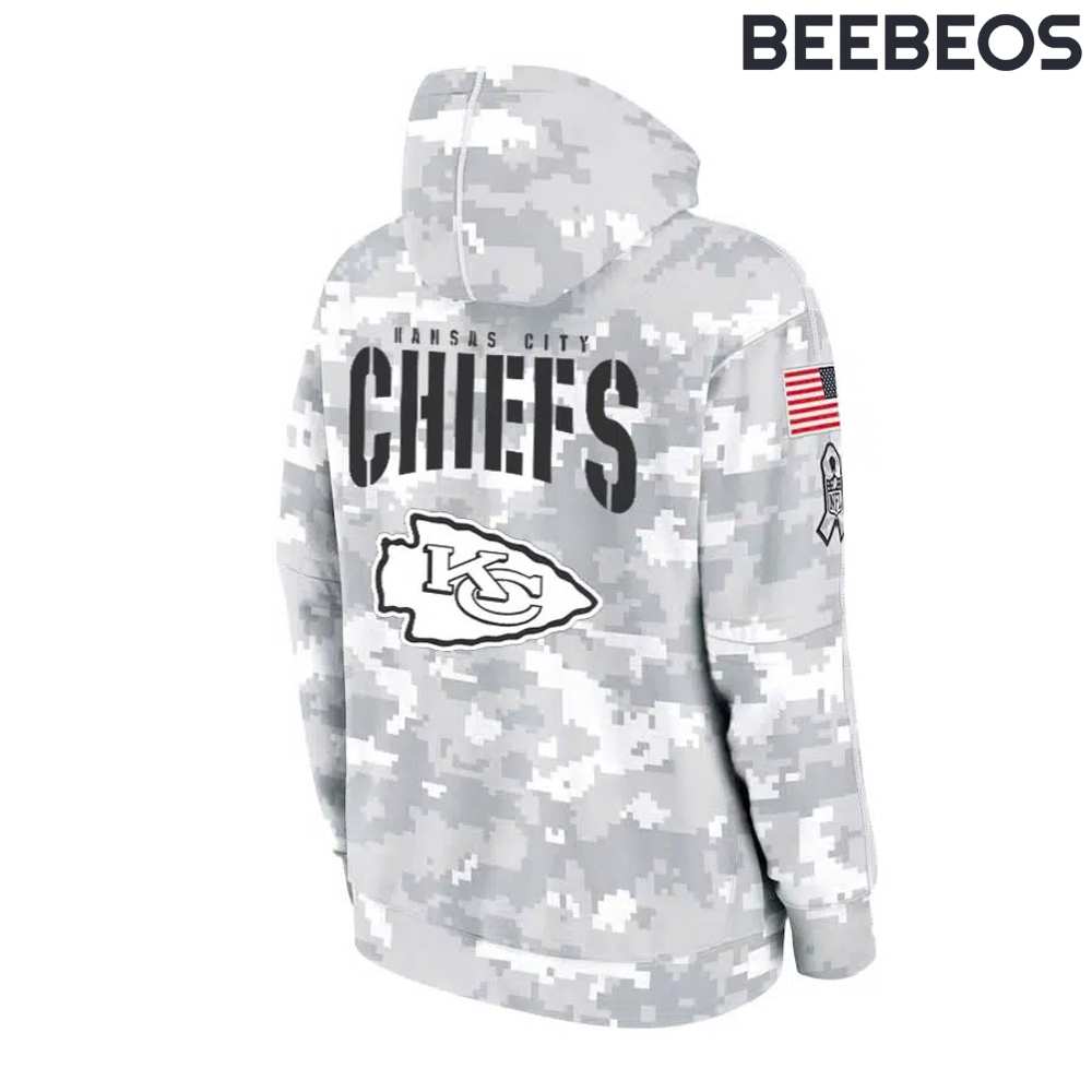 Kansas City Chiefs Arctic Camo 2024 Salute to Service Hoodie