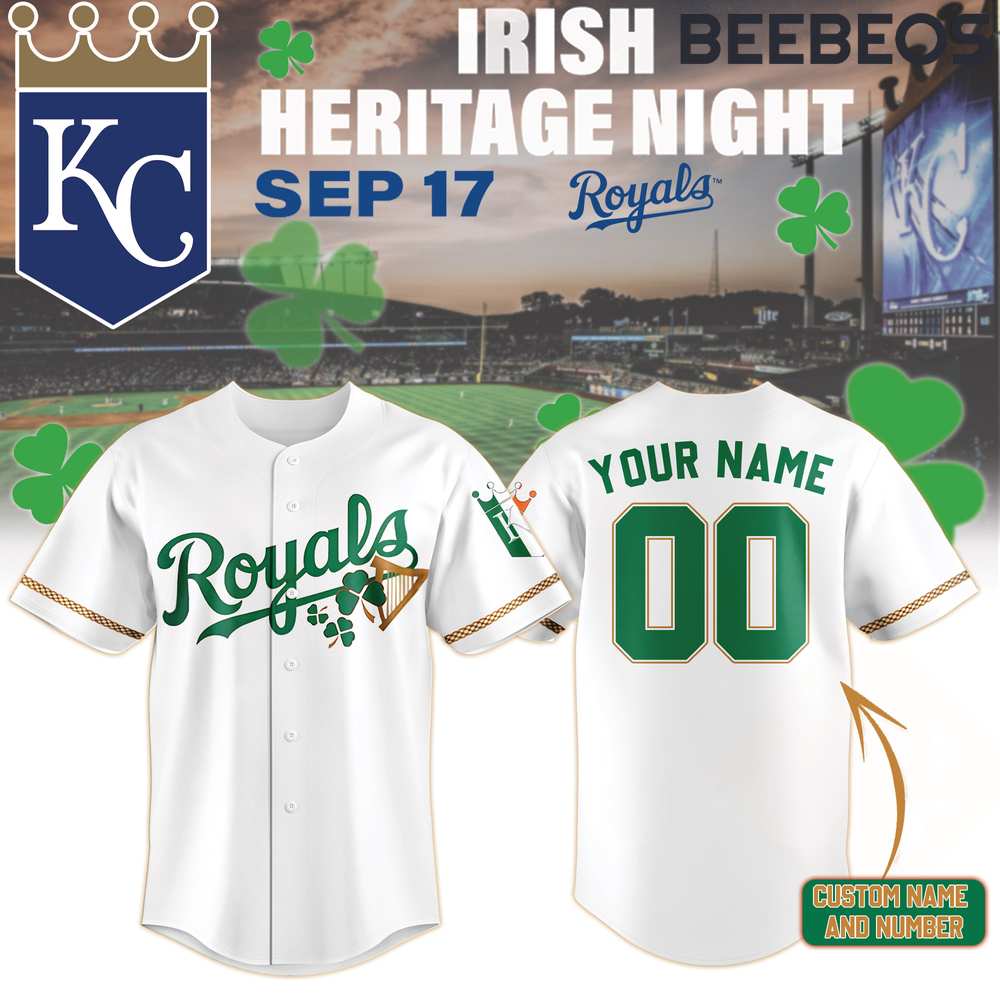 Kansas City Royals Irish Heritage Night Baseball Jersey