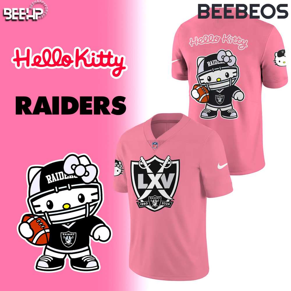 Las Vegas Raiders Hello Kitty Pink Jersey