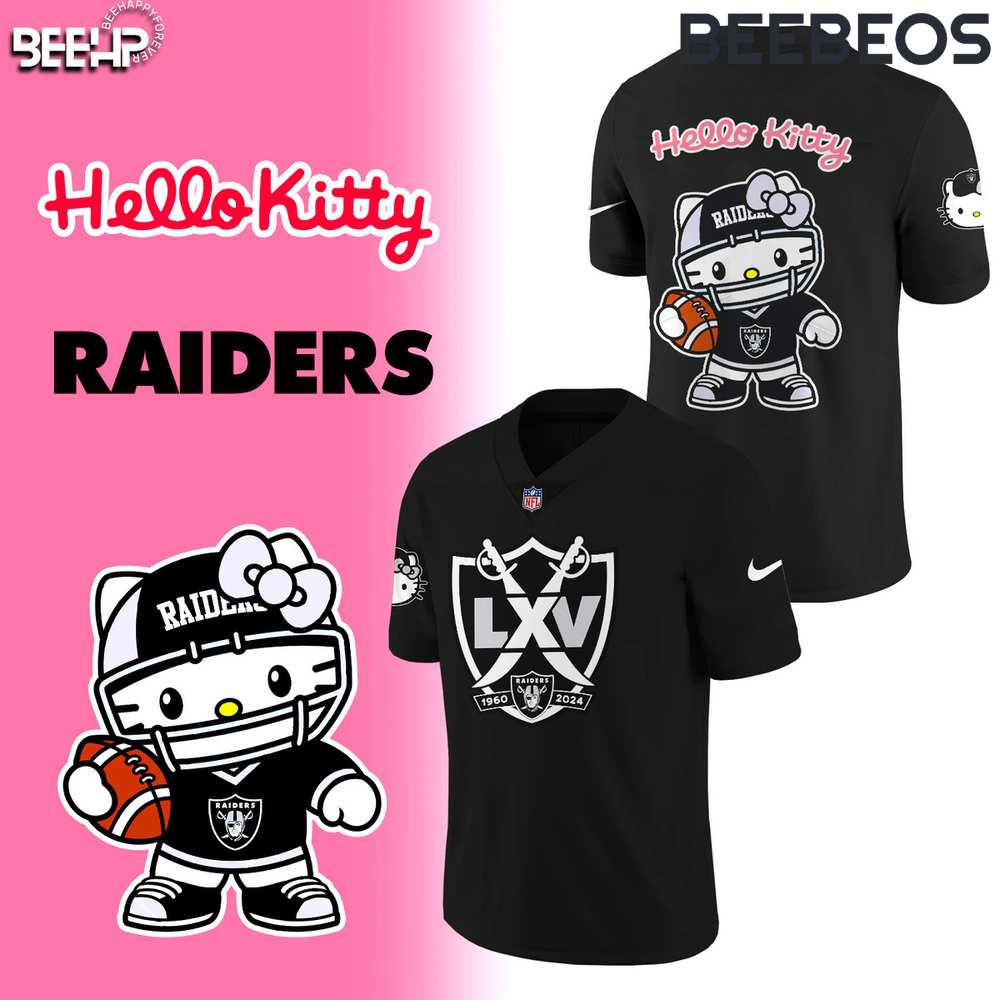 Las Vegas Raiders NFL Hello Kitty Football Jersey