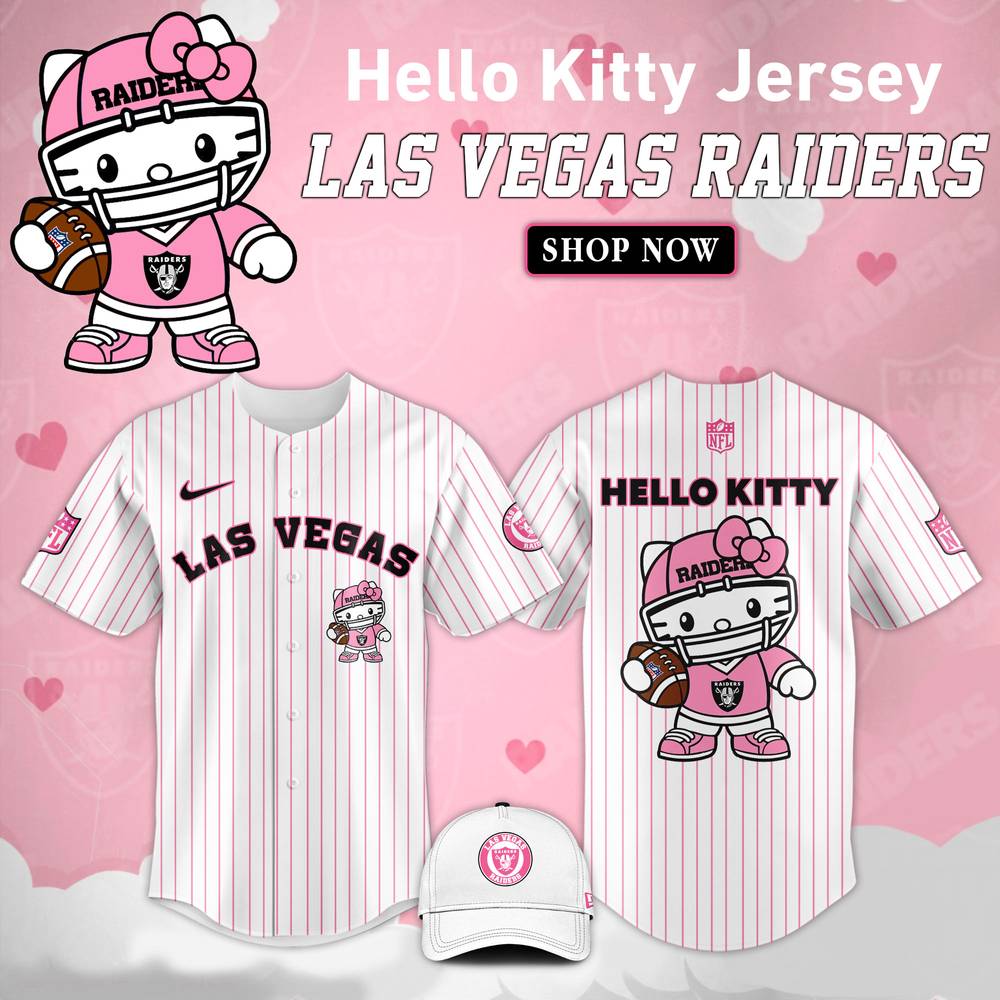 Los Angeles Chargers NFL Hello Kitty Stripes Jersey