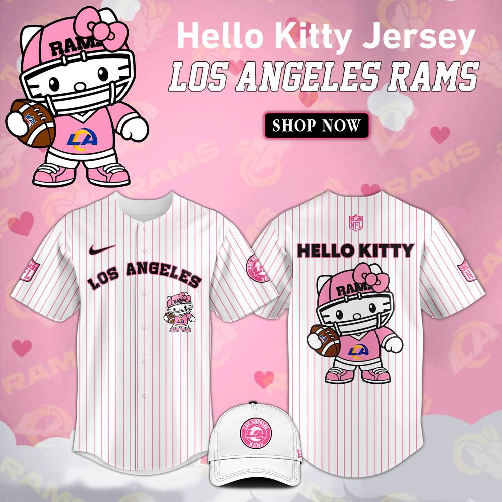 Los Angeles Rams NFL Hello Kitty Stripes Jersey