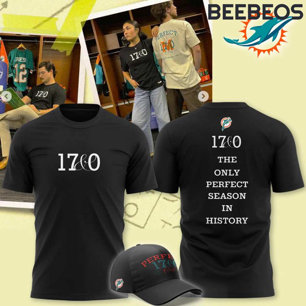 Miami Dolphins “The Perfect 17&0 Club” Black Shirt