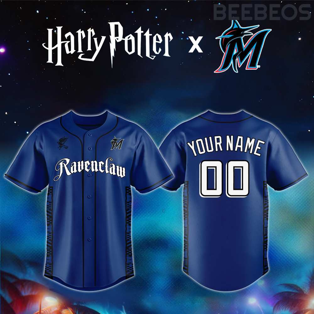 Miami Marlins x Harry Potter Hufflepuff Baseball Jersey