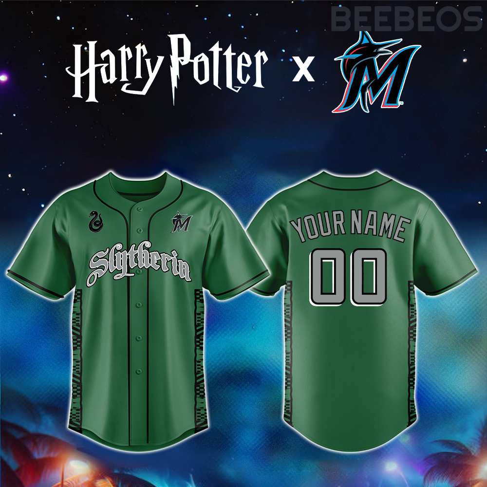 Miami Marlins x Harry Potter Gryffindor Baseball Jersey